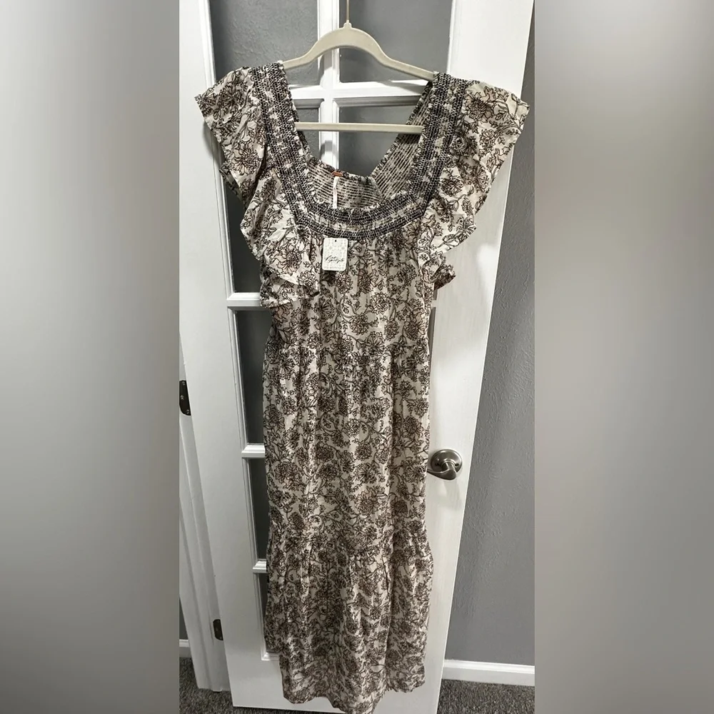⭐️SOLD⭐️NWT Free People Women's Bonita Printed Midi Dress - Picture 12 of 16